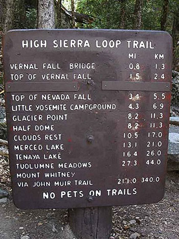 high sierra trail